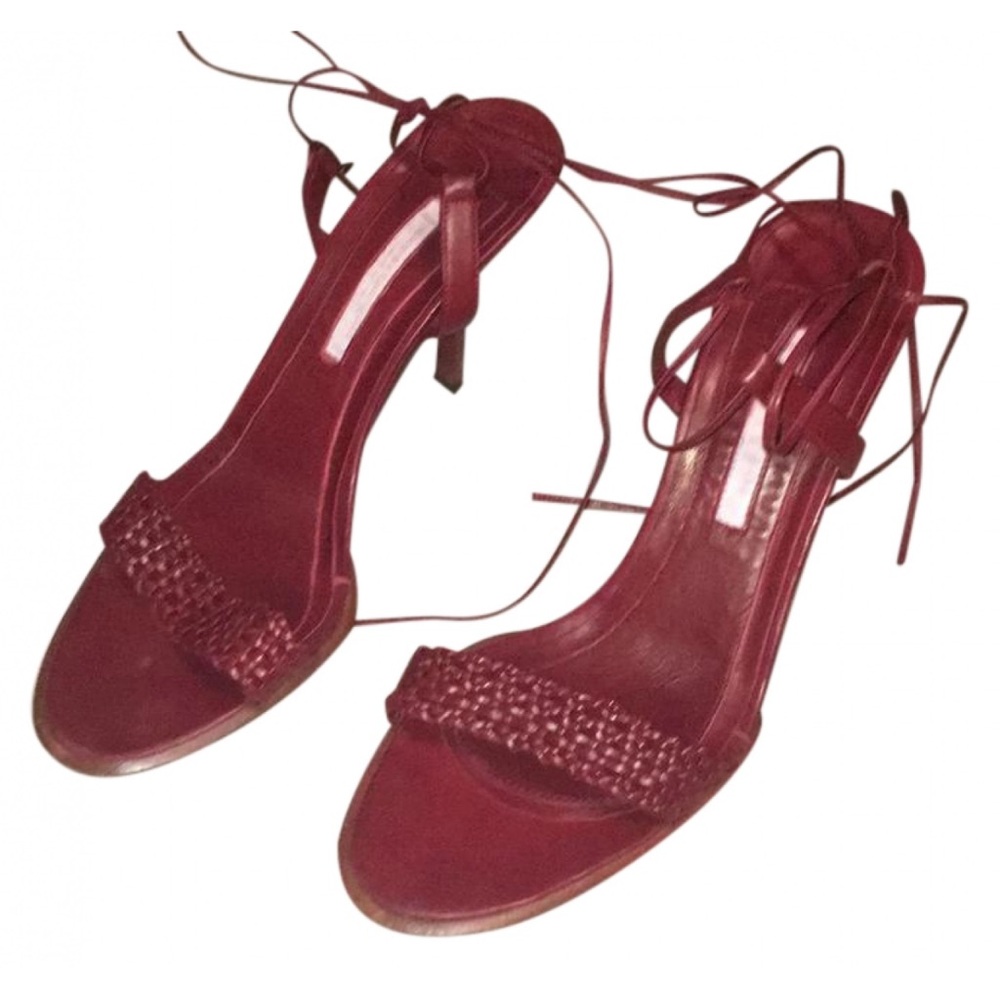 Narciso Rodriguez red strappy heeled sandals